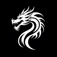 Obraz premium Cartoon Dragon Logo – Cute and Friendly Mythical Mascot for Kids Brand