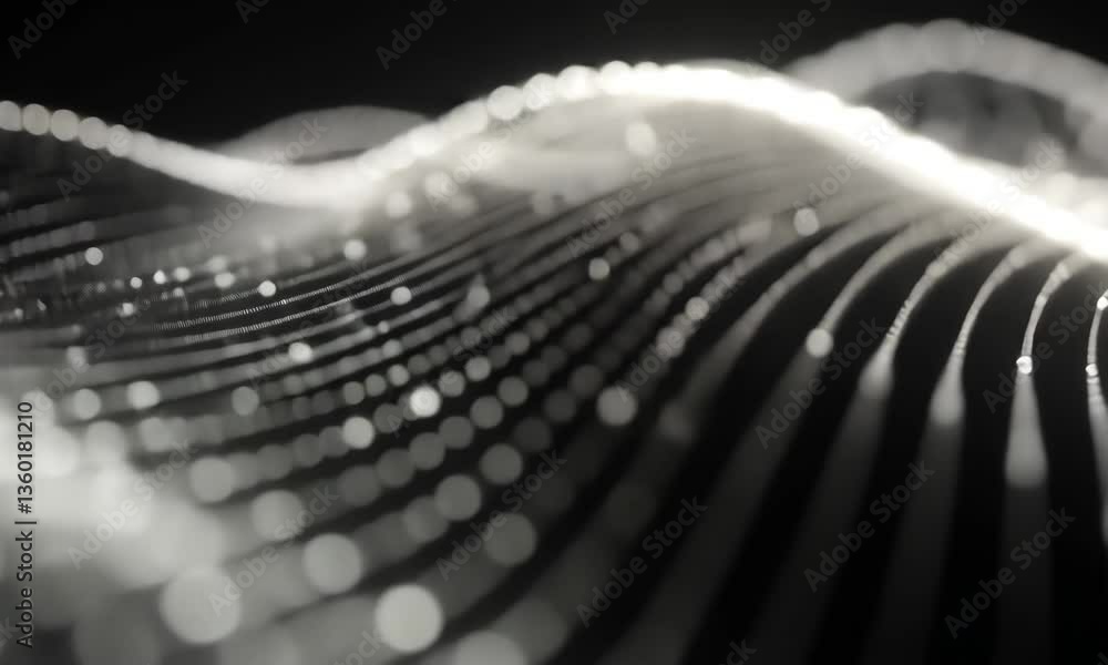 Poster experience the dynamic visuals of gen alpha turbo m with stunning dot patterns and flowing lines