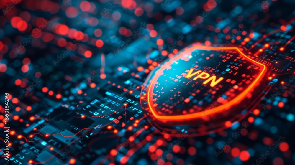 Poster secure online environment with ai-driven vpn technology for enhanced internet safety