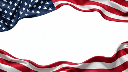 Memorial Day Frame Design: Military Insignia & American Flag with Ample Text Space on Left for Photo Stock Concepts