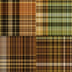 Warm fall gingham tartan check seamless pattern. Woven classic variegated ombre check texture with fabric effect. Repeatable tile for fashion and home decor soft furnishing design. 