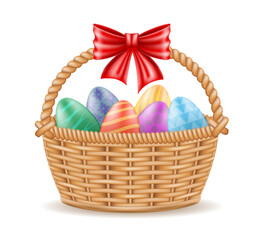 Naklejka premium easter eggs are an attribute and decoration of the holiday vector illustration isolated on white background