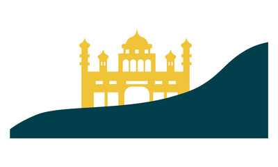 islamic mosque border ellement illustration
