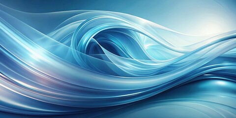 Fototapeta premium Abstract Blue Swirling Wave Design Serene, Fluid, and Dynamic Composition for Modern Backgrounds