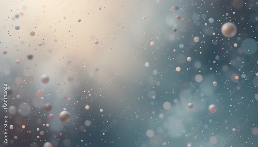 Poster dynamic particle effects in abstract visuals digital space graphic design fluid environment close-up