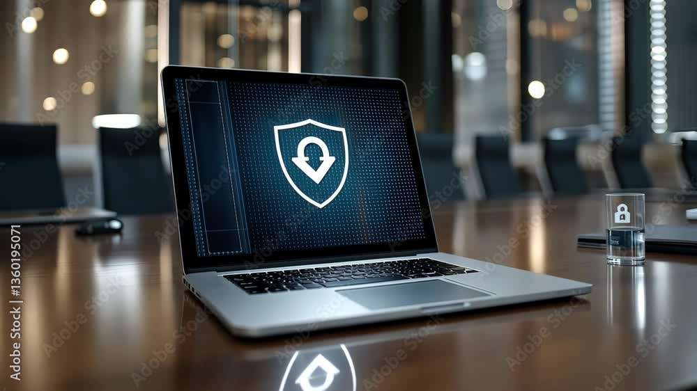 Poster safeguarding your valuable data within today’s digital work environment through effective cybersecur