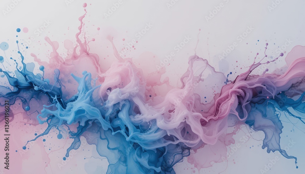 Poster dynamic flow of abstract colors digital art fluid patterns modern aesthetic bright environment visua