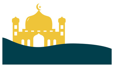 islamic mosque border ellement illustration

