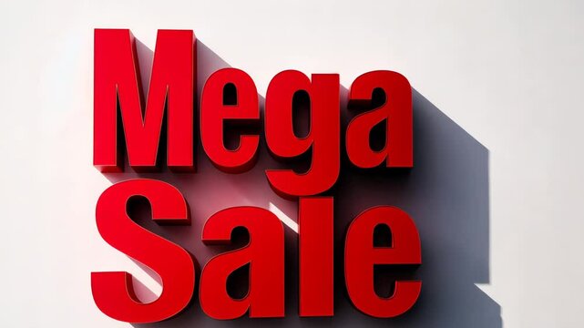 Exciting mega sale with bold red text captures attention for amazing discounts and offers at local store this weekend