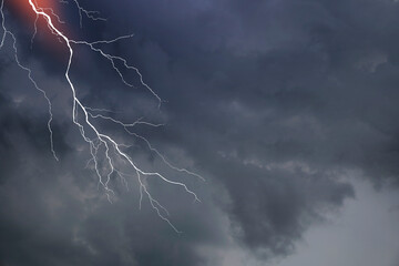 Lightning, thunder cloud dark cloudy sky