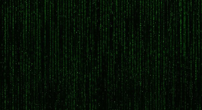 Green matrix-style code rain effect, hacker aesthetic transparent PNG.