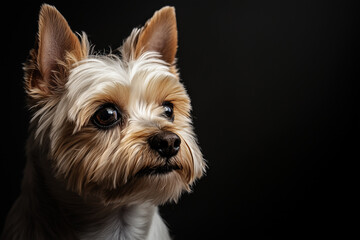 Naklejka premium Yorkshire terrier, studio shot