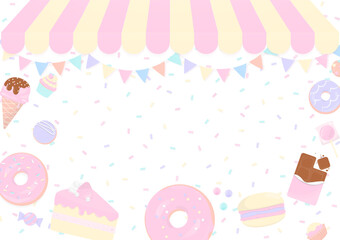 Pastel shop and dessert background