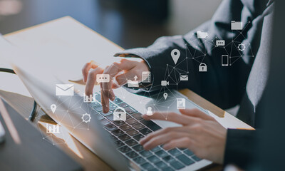 ビジネスシーン、ネットワークイメージ