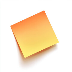 3D Plasticine Cartoon Post-It Note in Yellow and Orange.