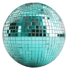 PNG Teal disco ball turquoise surface sphere.