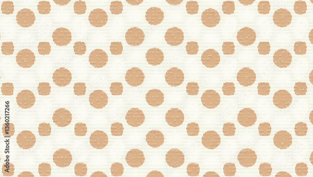 Poster flat rustic circle tile pattern with earthy textures and faded color palette on white for a warm hom