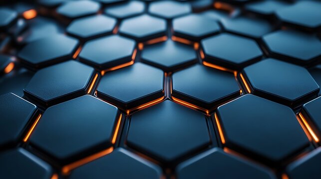 Abstract Hexagon Tech Background. - Powered by Adobe