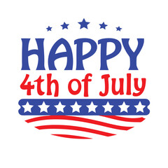 4th of July Typography Vector Illustration and Calligraphy | Independence Day T-Shirt Design