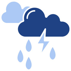 Extreme Weather Flat Blue Icon