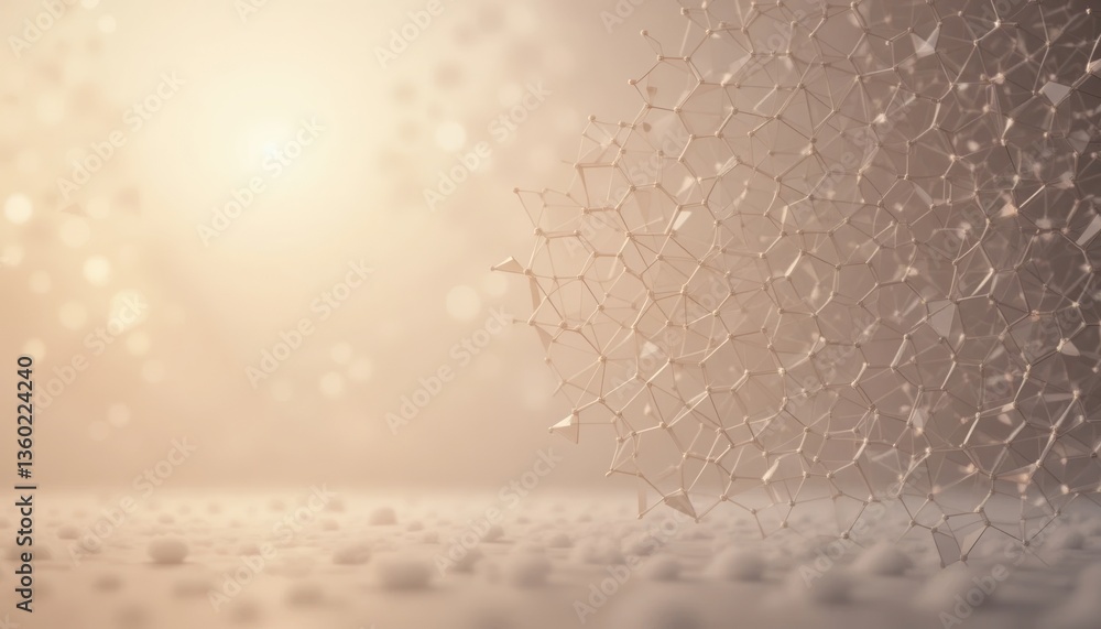 Poster dynamic molecular structure formation scientific laboratory abstract visualization indoor environmen