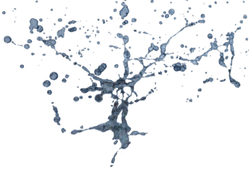 Abstract blue splatter art, organic shape