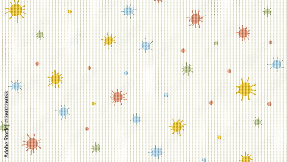 Poster expressive flat abstract circle tile pattern for creative projects