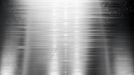 Obraz premium Horizontal brushed steel texture in full-frame macro, ideal for metal backgrounds, industrial design, and clean product visuals