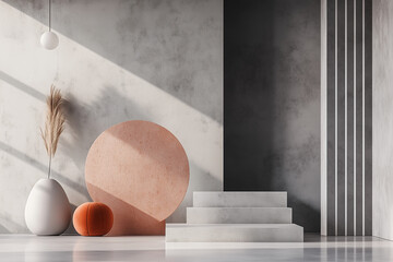 abstract 3d wall panel geometry shape modern design varies material. 