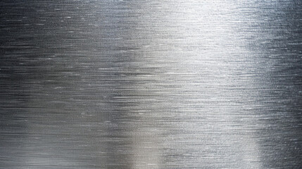 Fototapeta premium Matte silver brushed metal surface with clean linear gradient, ideal for sleek product visuals and industrial themes
