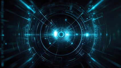 Obraz premium Cybernetic Core Glow