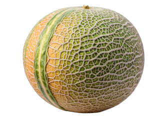 Cantaloupe isolated on a transparent background.