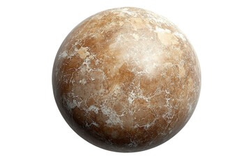 Fototapeta premium A detailed view of a textured, rocky planet surface showcasing natural formations and geological features.