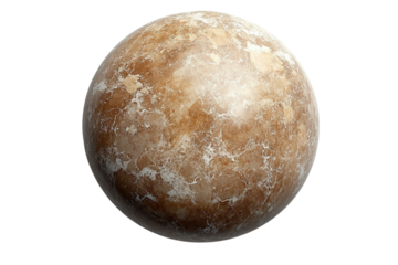 A detailed view of a textured, rocky planet surface showcasing natural formations and geological features.