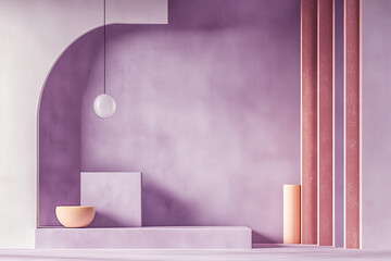 abstract 3d wall panel geometry shape modern design varies material. 