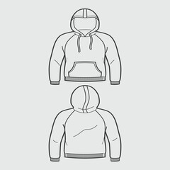 hand drawn jacket outline illustration