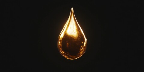 Fototapeta premium Golden Liquid Drop - Exquisite Visual