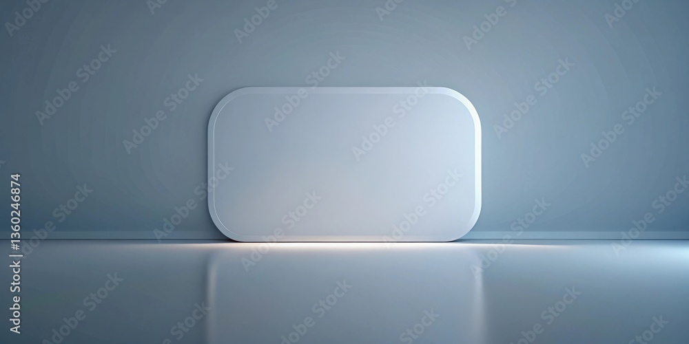 Leinwandbilder modern minimalist display stand with soft lighting and blank surface for product presentation