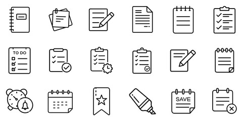 "Task Line Icon Representing To-Do Lists, Work Assignments, and Productivity in a Clean and Efficient Linear Design"