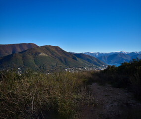 mountain landscape with lake