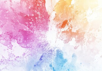 Naklejka premium Vibrant Colorful Splash of Water with Soft Hues of Pink, Orange, Yellow, and Blue Creating an Artistic Abstract Background for Design Use