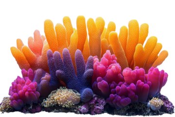 Vibrant coral reef showcasing a diverse range of colorful coral species, promoting the beauty and importance of marine ecosystems.