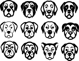 Dog head icon, dog face icon, dog logo icon, dog vector icon, pet icon set, animal head icon, dog silhouette icon, canine icon set, dog avatar icon, dog emoji icon, minimalist dog icon, flat dog head 