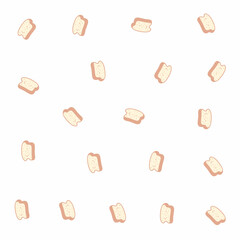 a pattern of hot dogs and buns on a white background