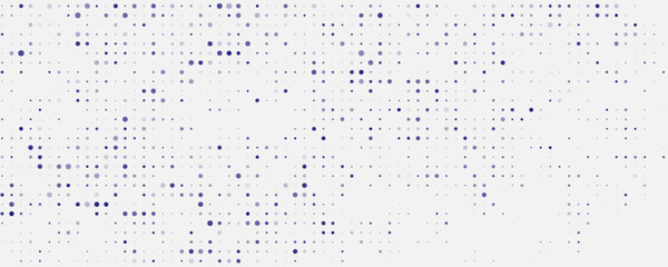 Blue vector modern geometrical circle abstract background. Dotted texture template. Geometric pattern in halftone style with gradient.