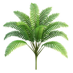 Lush green tropical plant with vibrant leaves, perfect for interior decor and nature themes
