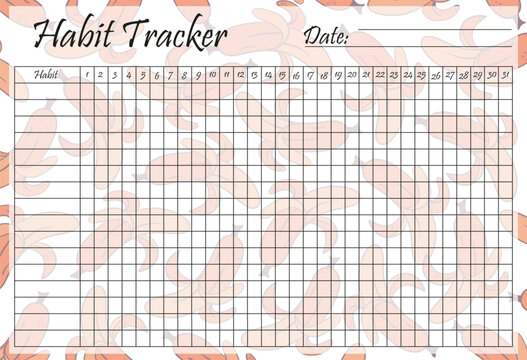 Habit tracker set icon. Horizontal banana background with monthly grid layout for tracking habits, goals, and consistency in a fun and tropical theme.