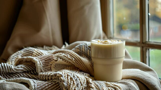peaceful evening with casein protein and a cozy setting
