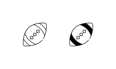 Rugby Ball icons set vector stock illustration