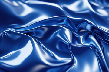 Obraz premium Blue silk fabric texture background.